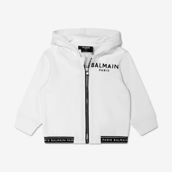 Balmain Other - Balmain White Zip-Up Hoodie